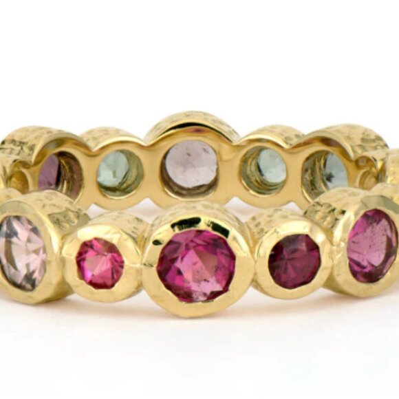 Three Stories Timeless Bezel Set Mixed Tourmaline Band - Picture 3 of 3